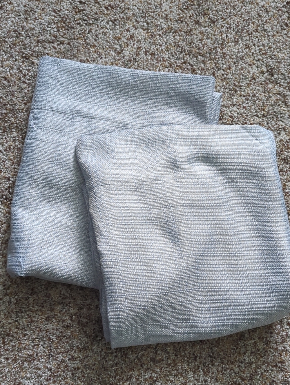 Light Gray Textured Curtains - Mainstays